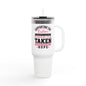 Breast Cancer Support 40oz Insulated Travel Mug — "Supporting the Fighters"