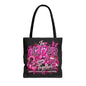 Breast Cancer Awareness Tote — "In October We Rise Together" Pink Ribbon Tote Bag