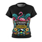 Straight Outta Bahamas Women's Tee - Tropical Flamingo Graphic Shirt