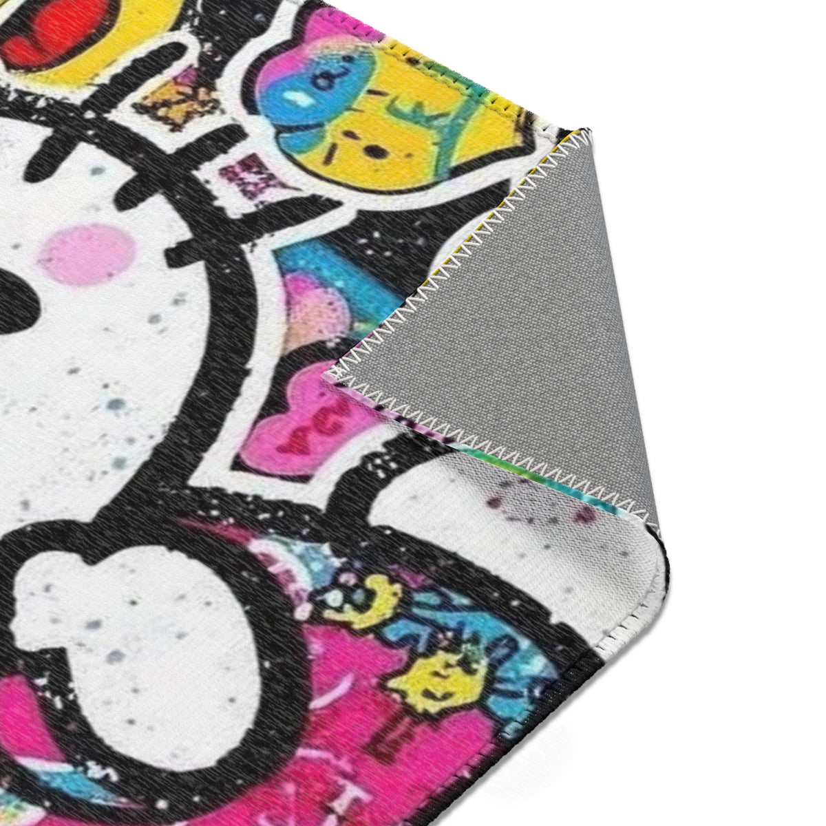 Hello Kitty Pop Art Area Rug – Colorful Cartoon Kids Room Decor