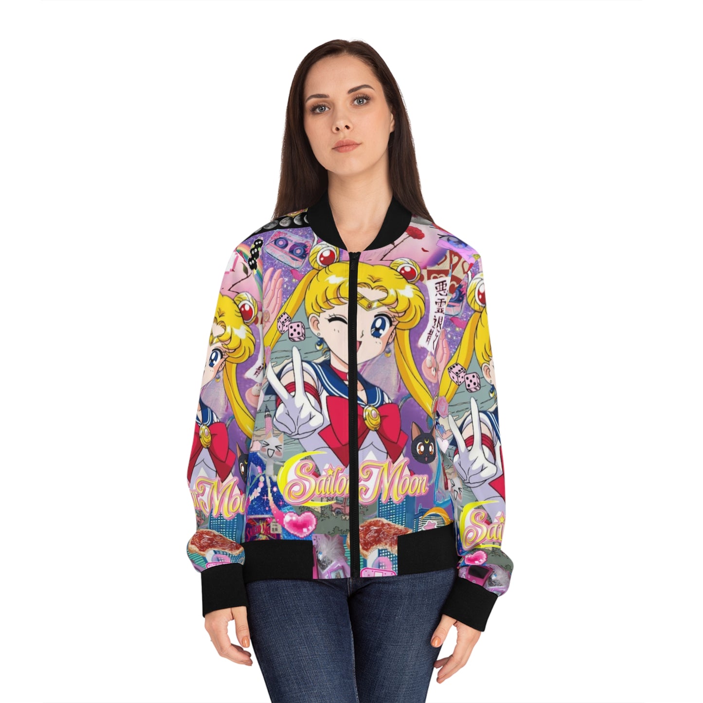 Sailor Moon Collage Bomber Jacket