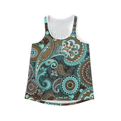 Bohemian Floral Women's Tank Top - Perfect for Summer and Casual Wear