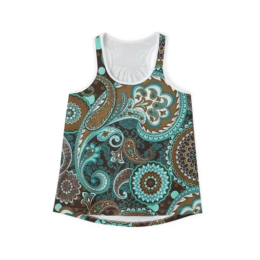 Bohemian Floral Women's Tank Top - Perfect for Summer and Casual Wear