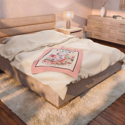 Floral 'Fleurs Garden Bloom' Velveteen Plush Blanket