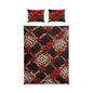 Leopard Chain Floral Cotton Bed Set — Red Rose Duvet Cover