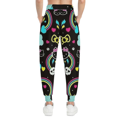 Playful Hello Kitty Joggers, Comfortable Lounge Pants, Cute Joggers for Kids and Adults, Gift for Cat Lovers, Cozy Athleisure Wear