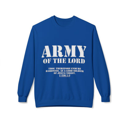 Army of the Lord Sweatshirt — Christian Faith Crewneck with 2 Timothy 2:3 Verse