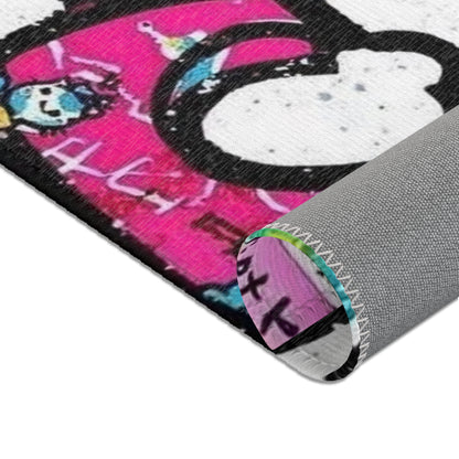 Hello Kitty Pop Art Area Rug – Colorful Cartoon Kids Room Decor