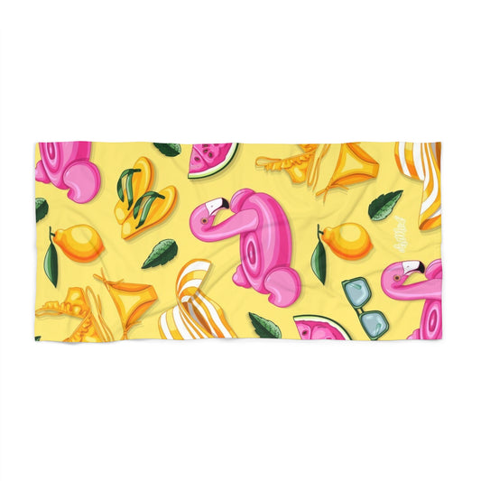 Tropical Flamingo Beach Towel - Vibrant Summer Vibes for Pool Parties & Vacations