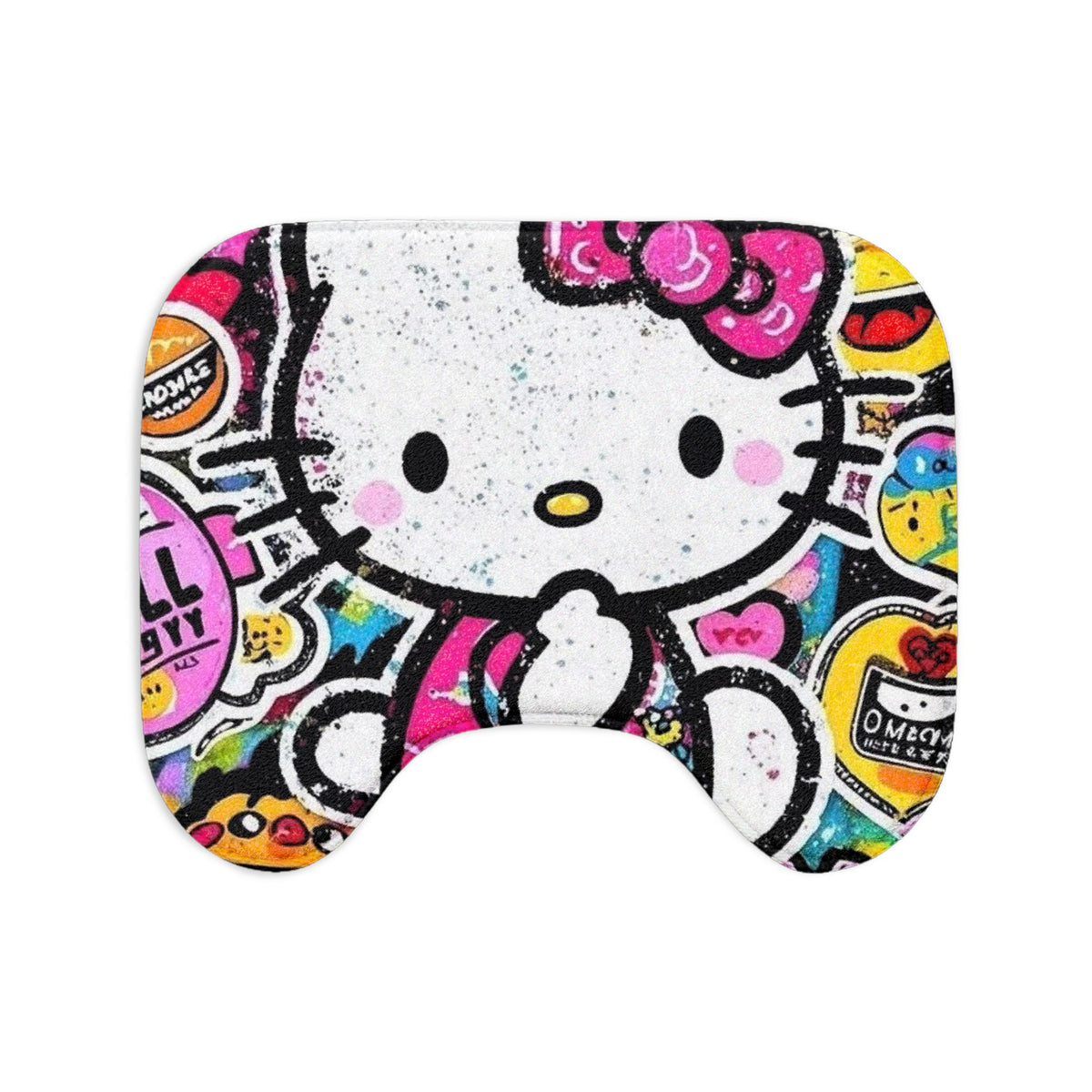 Hello Kitty Pop Art Bath Mat Set — 3-Piece Cute Cartoon Bathroom Rug Set