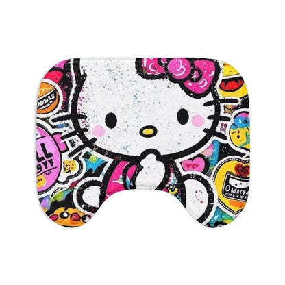 Hello Kitty Pop Art Bath Mat Set — 3-Piece Cute Cartoon Bathroom Rug Set