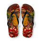 Tropical Leopard Flip Flops - Colorful Summer Footwear