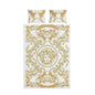 Versace-Inspired Gold Baroque Cotton Bed Set — Decorative Duvet Cover & Pillowcases