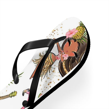 Tropical Vibe Flip-Flops mit Gitarre und tropischem Print