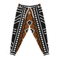 Tribal Mudcloth Print Athletic Joggers – Boho Afrocentric Lounge Pants