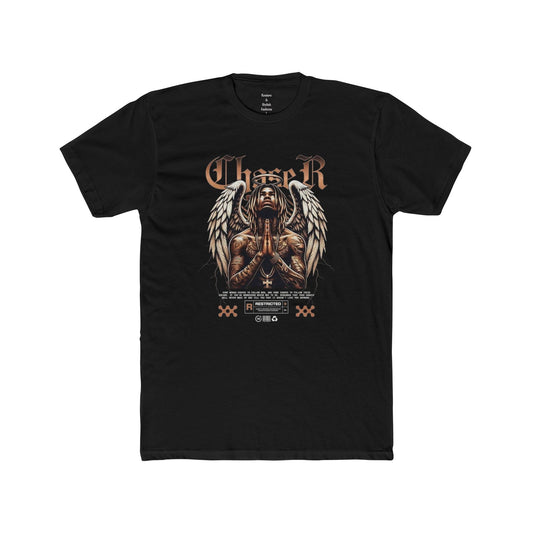 Angel Prayer Graphic Tee — Gothic Winged Warrior T-Shirt