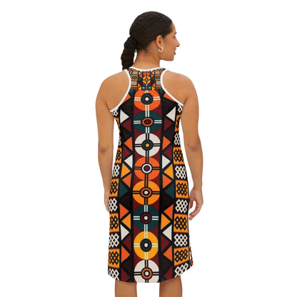 African Geometric Tribal Print Women's Summer Dress