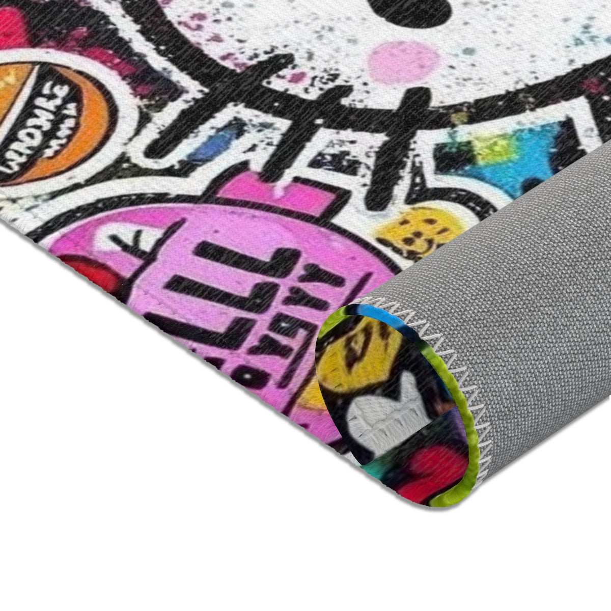 Hello Kitty Pop Art Area Rug – Colorful Cartoon Kids Room Decor