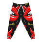 Devil Lips Athletic Joggers – Bold Red Lip Print All-Over-Print Sweatpants