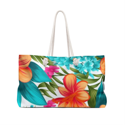 Weekender-Tasche mit tropischem Blumenmuster – perfekt für Urlaub und Kurztrips