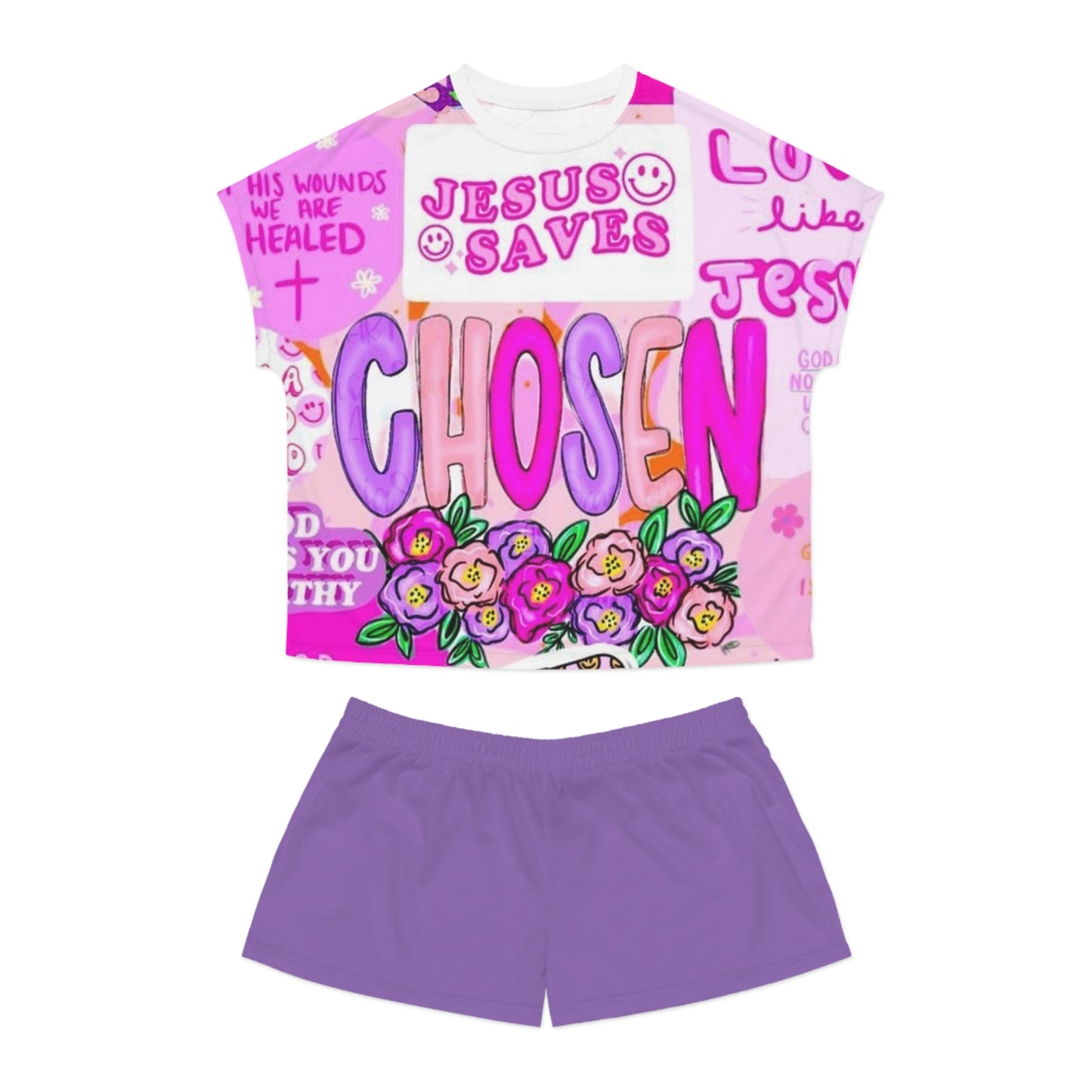 Chosen Women's Sleepwear Set- Vibrant and Faith-Inspired Loungewear