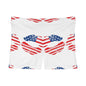 Patriotic Women's Shorts, USA Flag Apparel, Summer Loungewear, 4th of July Outfit, Travel and Leisure Shorts, Bold Kiss Print