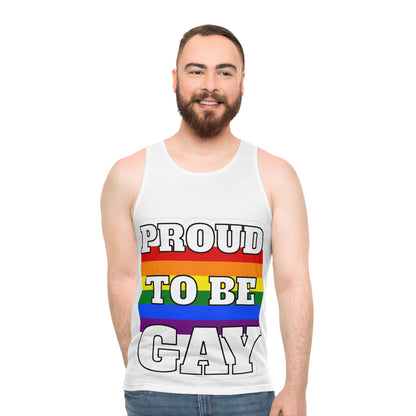 Proud to Be Gay Unisex Tank Top - LGBTQ+ Pride Apparel