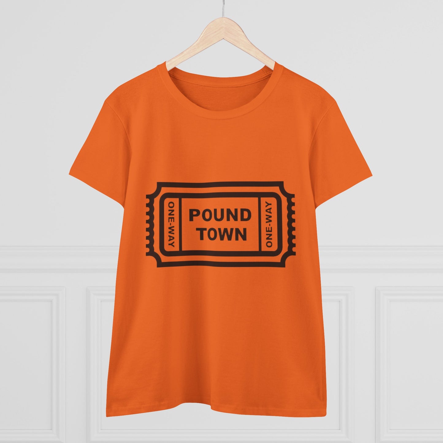 Pound Town Ticket Graphic Tee — Women's Novelty Concert/Streetwear Shirt