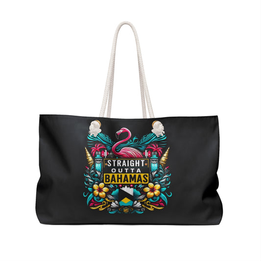 'Straight Outta Bahamas' Travel Vacay Tote Bag for Beach Lovers