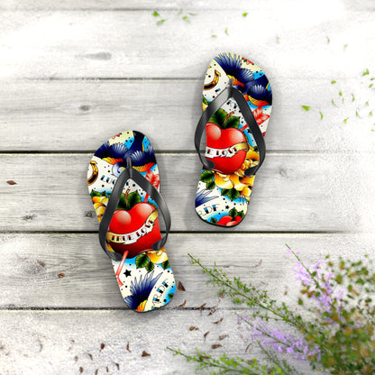Colorful True Love Flip Flops - Stylish Summer Sandals for Beach Lovers
