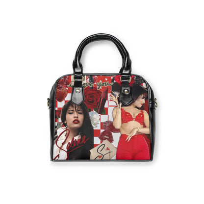 Selena inspirierte Schultertasche – Retro-Musik &amp; Blumencollage