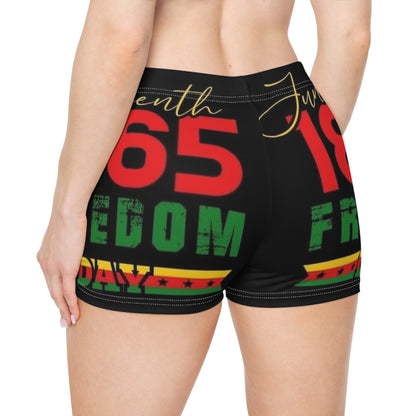 Juneteenth Women's Shorts - Celebrate Freedom in Style, African American Heritage, Summer Vibes, Holiday Apparel, Festive Clothing