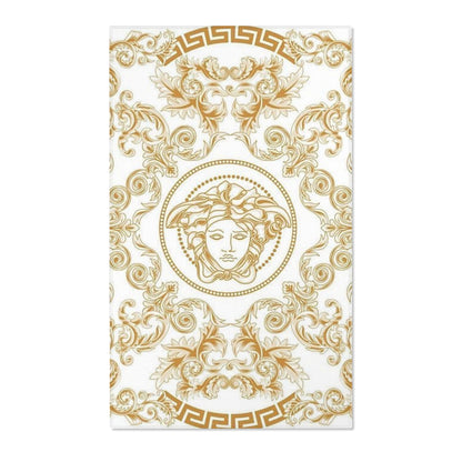 Baroque Medusa Area Rug – Gold Ornate Decorative Accent Rug