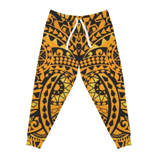Tribal Print Athletic Joggers, Cozy Workout Pants, Bohemian Lounge Wear, Yoga Joggers, Unique Activewear