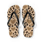 Leopard Print Heart Flip Flops – Trendy Summer Sandals for Beach and Casual Wear