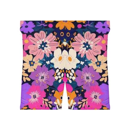 Floral Print Women's Biker Shorts - Comfy, Stylish Activewear for Warm Weather