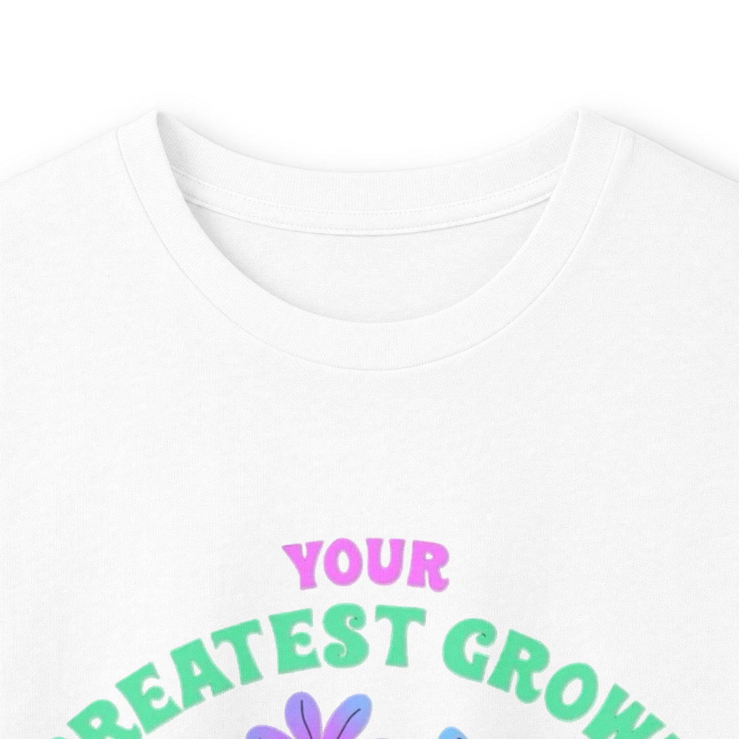 Long Sleeve Tee — "Your Greatest Growth Comes From Your Darkest Times" Floral Heart Motivational Shirt