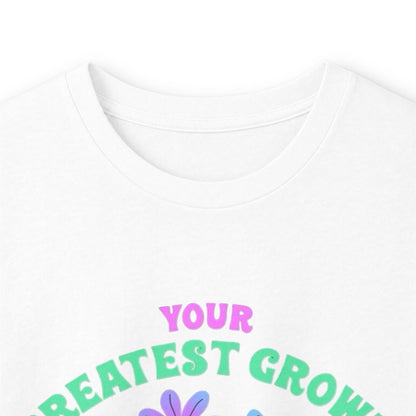Long Sleeve Tee — "Your Greatest Growth Comes From Your Darkest Times" Floral Heart Motivational Shirt