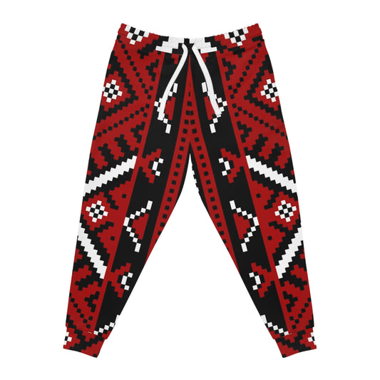 Aztec Red Pattern Joggers