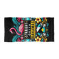 Straight Outta Bahamas Beach Towel - Colorful Flamingo Design for Summer Fun