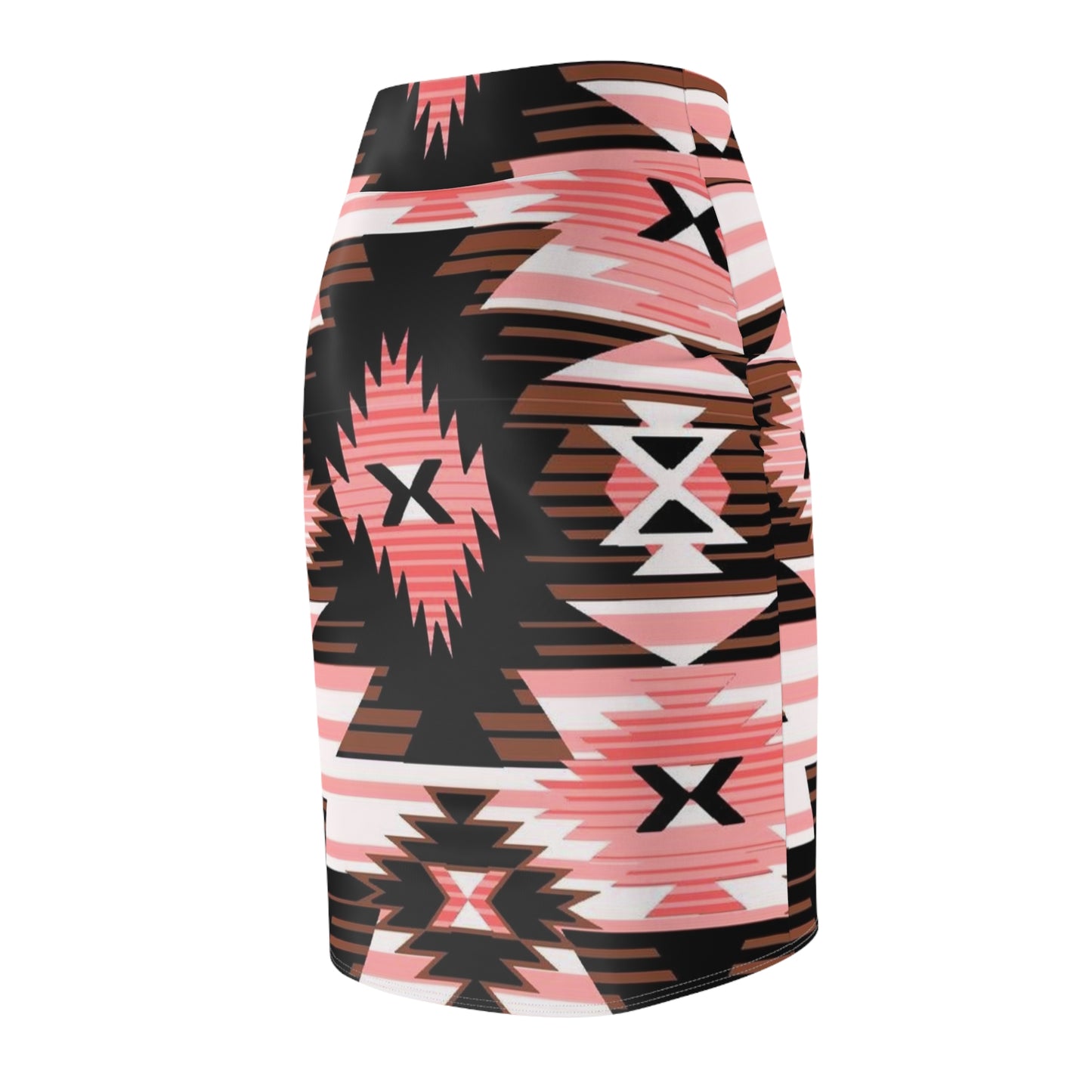 Trendy Women's Pencil Skirt - Boho Chic Geometric Print