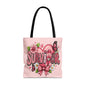 Survivor Pink Ribbon Tote Bag – Breast Cancer Awareness Floral Tote