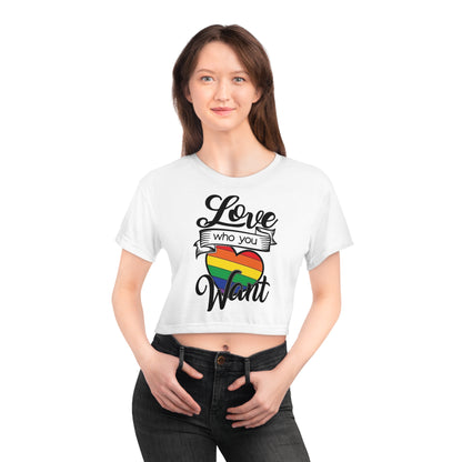 Love Who You Want Crop Tee - Pride Apparel for Celebrating Diversity