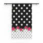 Polka Dot Rose Sheer Window Curtain