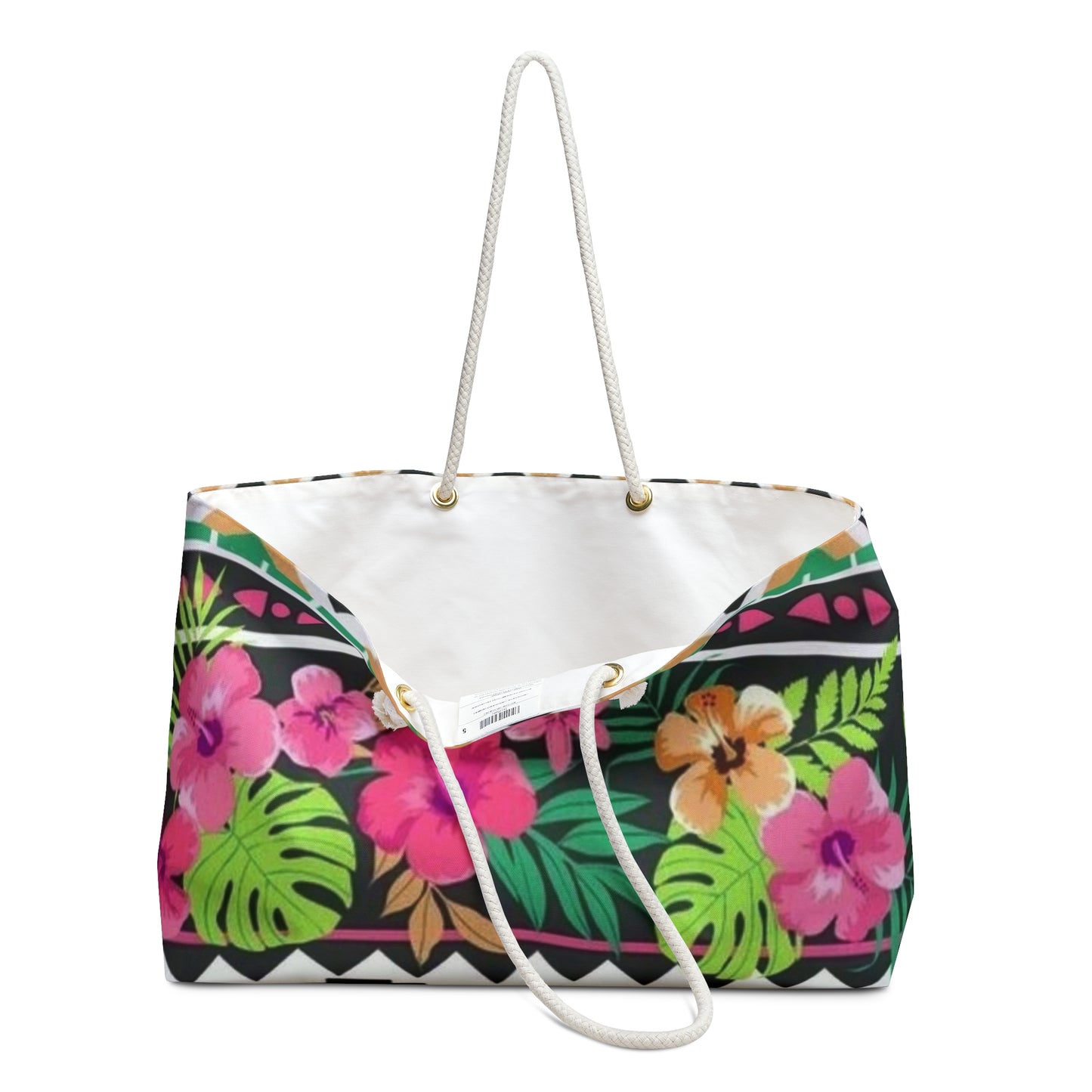 Tropical Floral Hawaiian Themed Vacay Tote Bag - Perfect for Beach Days and Getaways