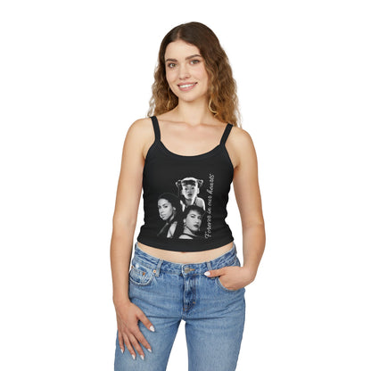 Forever in Our Hearts Tank Top - Women's Spaghetti Strap Crop Top