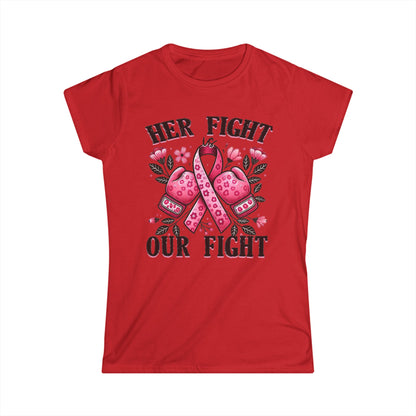 Breast Cancer Awareness Women's Tee — "Her Fight Is Our Fight"