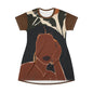 Abstract Melaninated Art Beauty Printed Graphic T-Shirt Dress