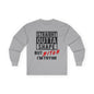 Long Sleeve Tee — "Straight Outta Shape But Bitch I'm Tryin'" Fitness Tee