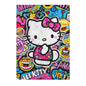 Hello Kitty Pop Art Area Rug – Colorful Cartoon Kids Room Decor